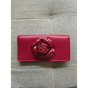 New Brighton Rockmore Wallet LipstickRed Rose Orig$225 Never Used**Missing Chain